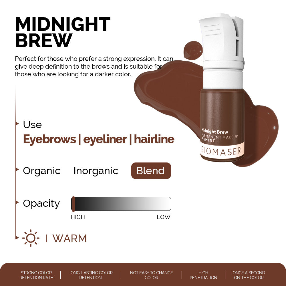 Pigment Biomaser Sprancene Midnight Brew – detalii nuanta pigment Biomaser