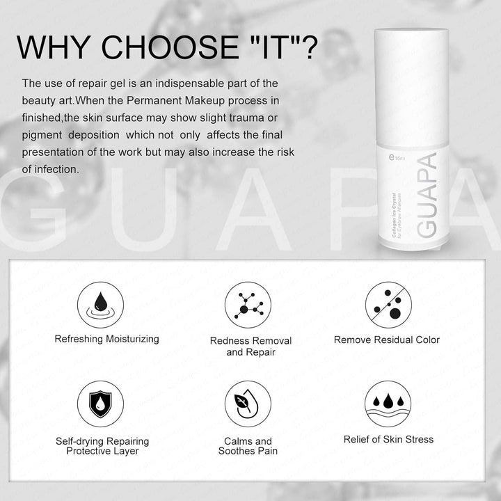 Collagen Ice Crystal Repair Gel for eyebrows - soothing and protective gel after PMU