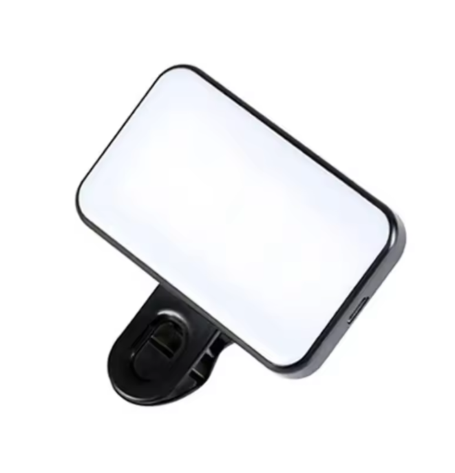 LED Selfie Light with Clip – for Phone, Tablet, and Laptop – 3 Modes