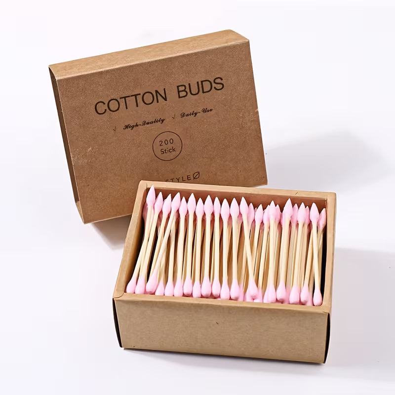 DOUBLE-HEADED COTTON SWABS – 200 PCS/BOX