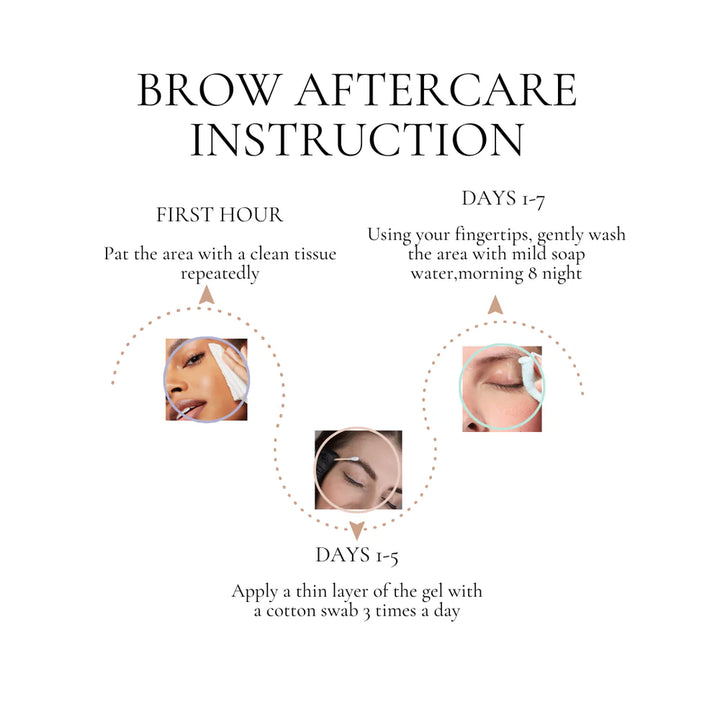 Brow Aftercare Healing Gel – Aftercare PMU Brows Set 10