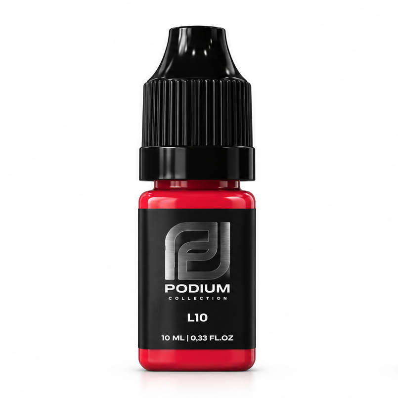 Pigment PODIUM L10 pentru buze, 6 ml și 10 ml – raspberry PMU