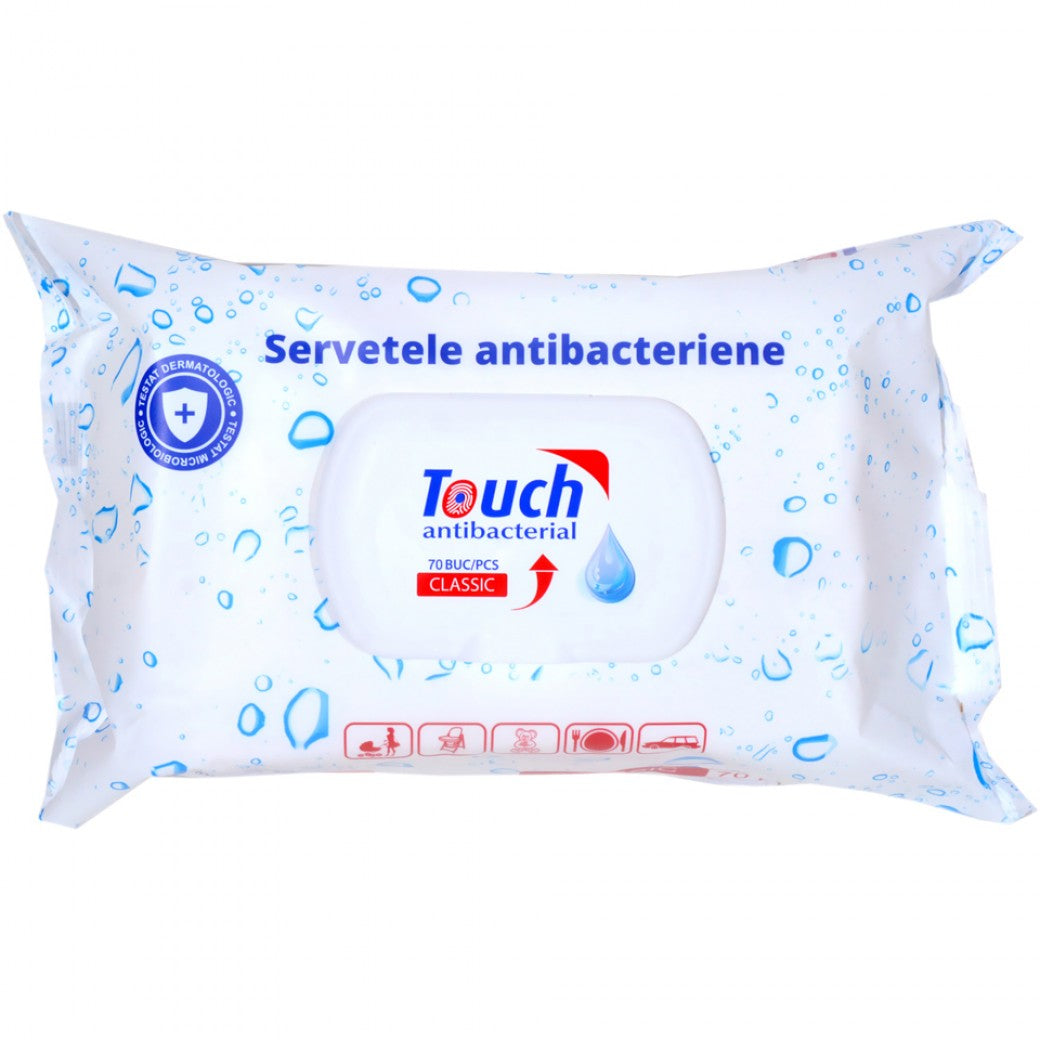 TOUCH ANTIBAKTERIÁLIS NEDVES TÖRLŐKENDŐK